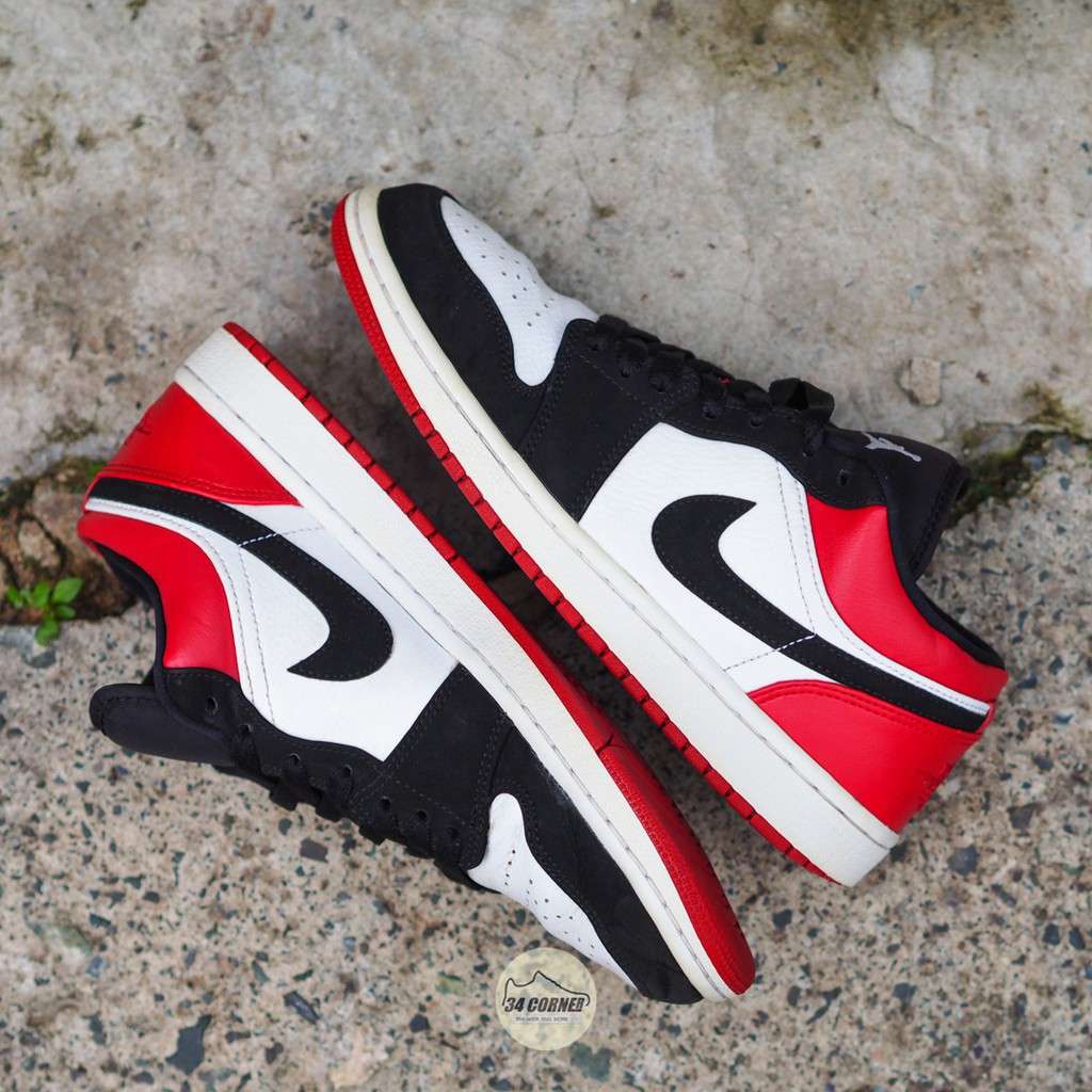 [Secondhand] Giày Jordan 1 Low Black Toe Chính Hãng 553558-166