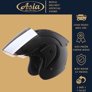 Mũ bảo hiểm 3/4 Asia MT115 có kính che mặt đi xe máy, bảo hành 12 tháng