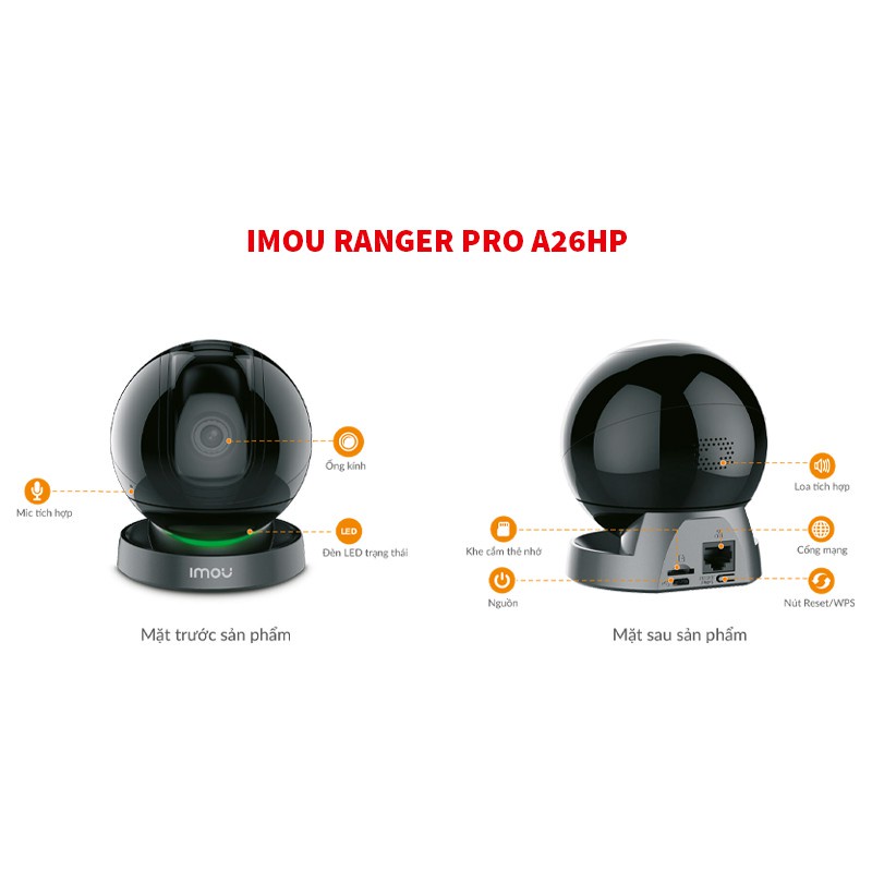 [Mã 267ELSALE hoàn 7% đơn 300K] Camera IP Wifi Dahua Imou Ranger Pro IPC-A26HP | BigBuy360 - bigbuy360.vn