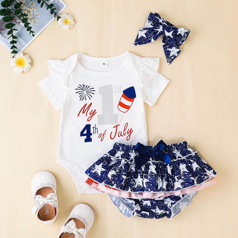 Combo bộ đồ bé gái 0-18 tháng tay ngắn bodysuit liền thân quần đùi set mùa hè thời trang cho bé trẻ em sơ sinh