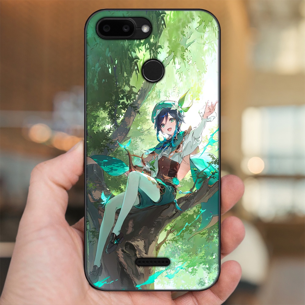 Ốp lưng Xiaomi Redmi 6 viền đen in hình Venti Genshin Impact