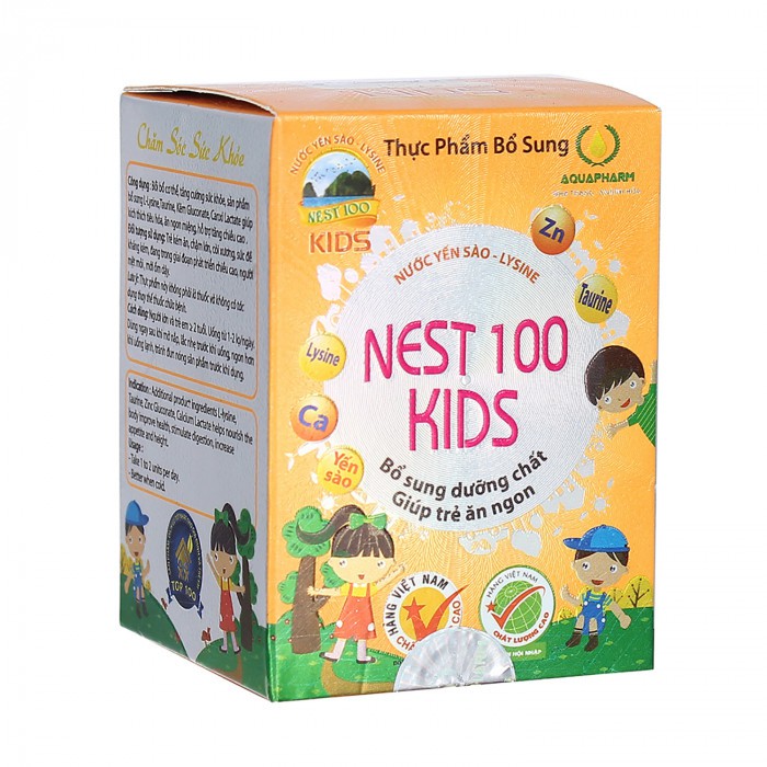 (Mẫu Mới) NƯỚC YẾN SÀO NEST 100 KIDS - LYSINE GIÚP TRẺ ĂN NGON 70ML