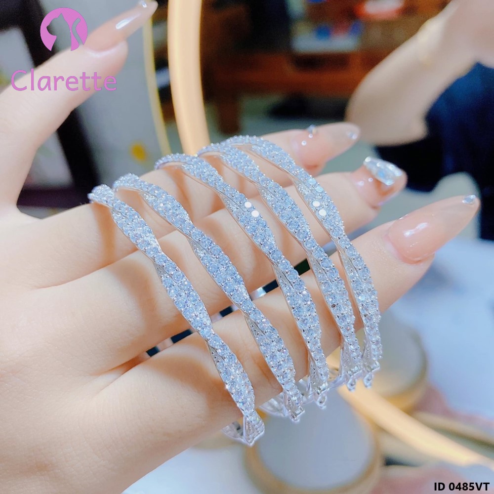 Vòng tay bạc xoắn Clarette 0485VT