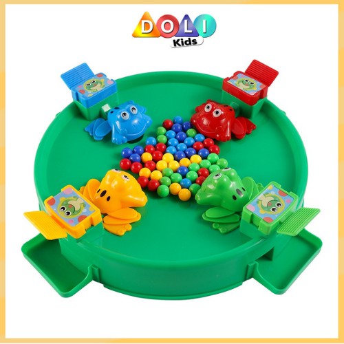 Bộ đồ chơi ếch ăn kẹo (bộ ếch 24 bi) cho cả gia đình 4 người chơi, đồ chơi giải trí cho bé Doli Kids