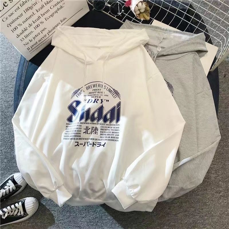 Áo Khoác hoodie Vải cotton Mỏng Dáng Rộng Tay Dài 100 kg Thời Trang Cho Nam Và Nữ 04Mr