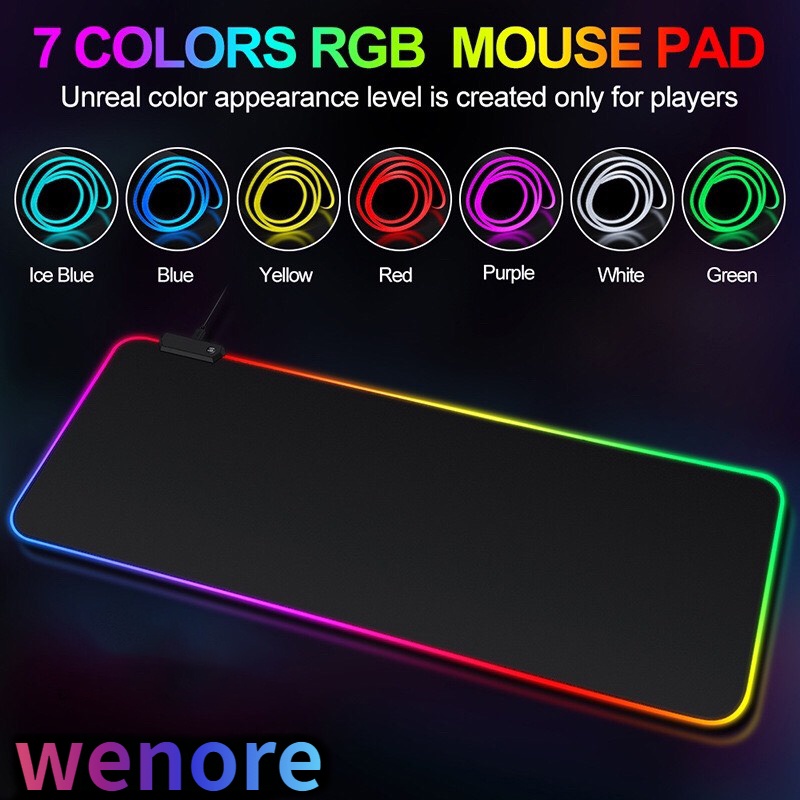 Miếng lót chuột,Lót chuột led rgb,Lót chuột cỡ lớn 80x30cm dày dặn 4mm chuyên game chống trơn trượt siêu bền siêu rẻ