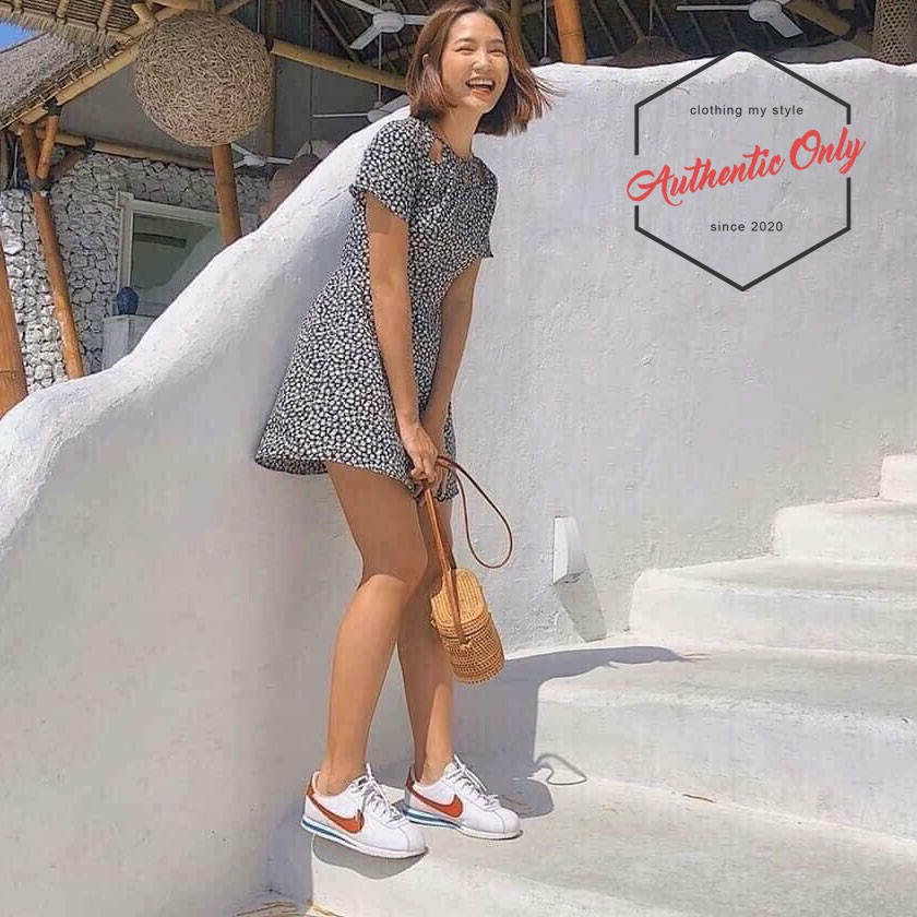 Giày Nike Cortez Leather Móc Đỏ, Đen Classic - 807471/904764