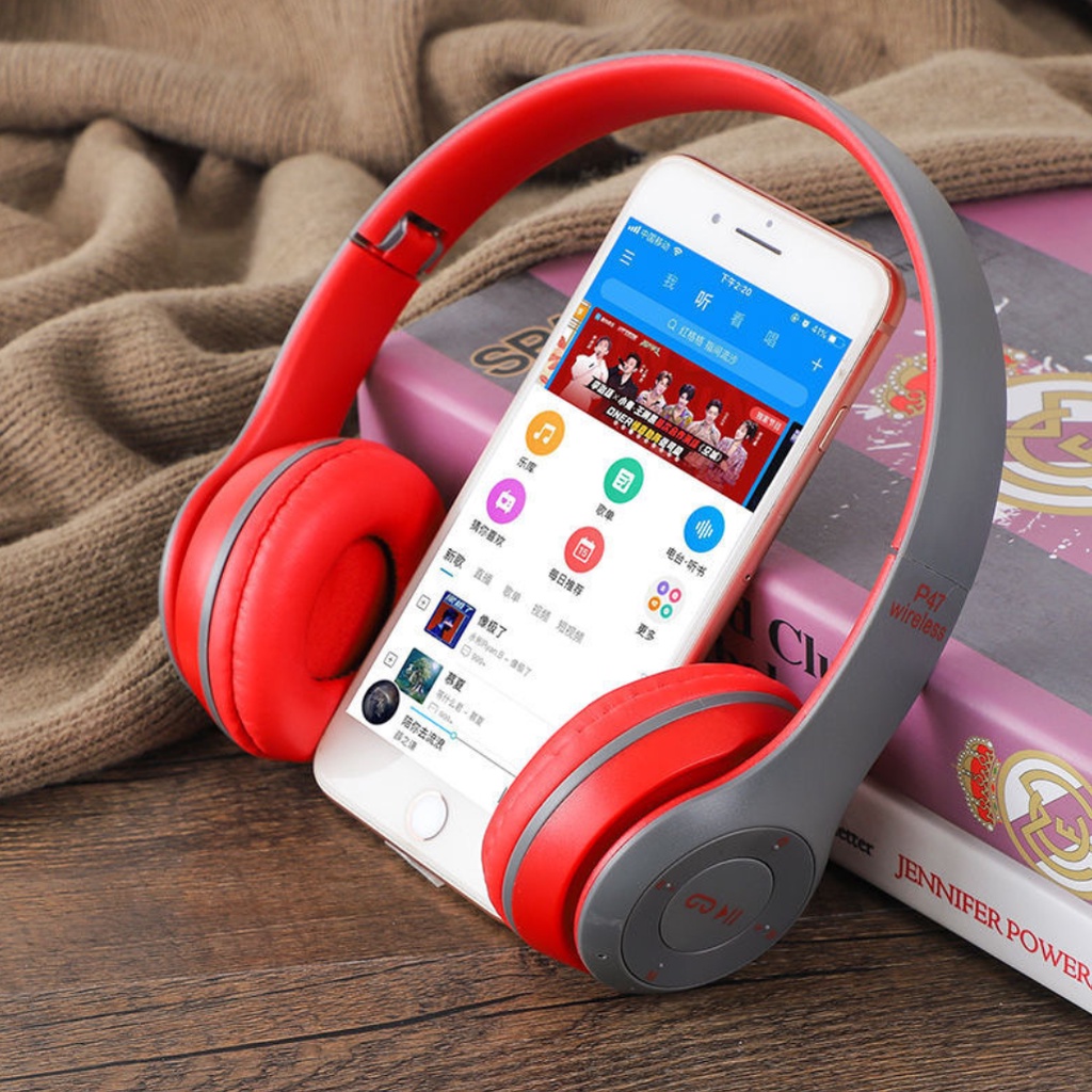 Tai Nghe Chụp Tai Bluetooth Headphone Không Dây 5.0 P47 BOMAN Dễ Thương Trend Tiktok