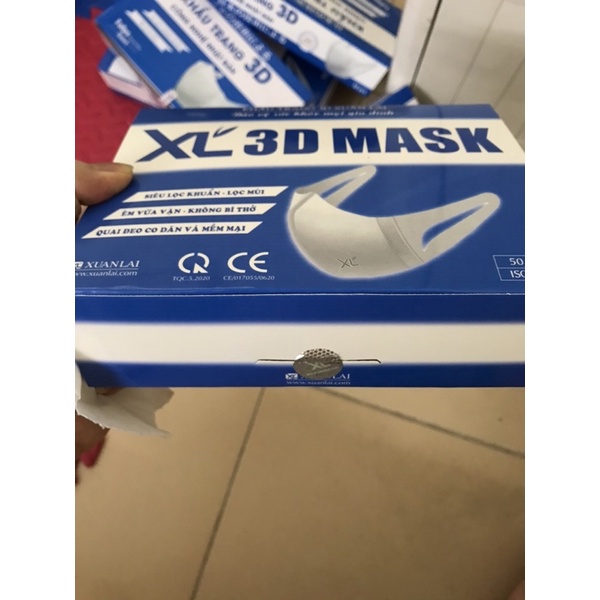 Khẩu trang y tế 3D Mask Xuân Lai siêu lọc khuẩn chống bụi mịn hộp 50 chiếc