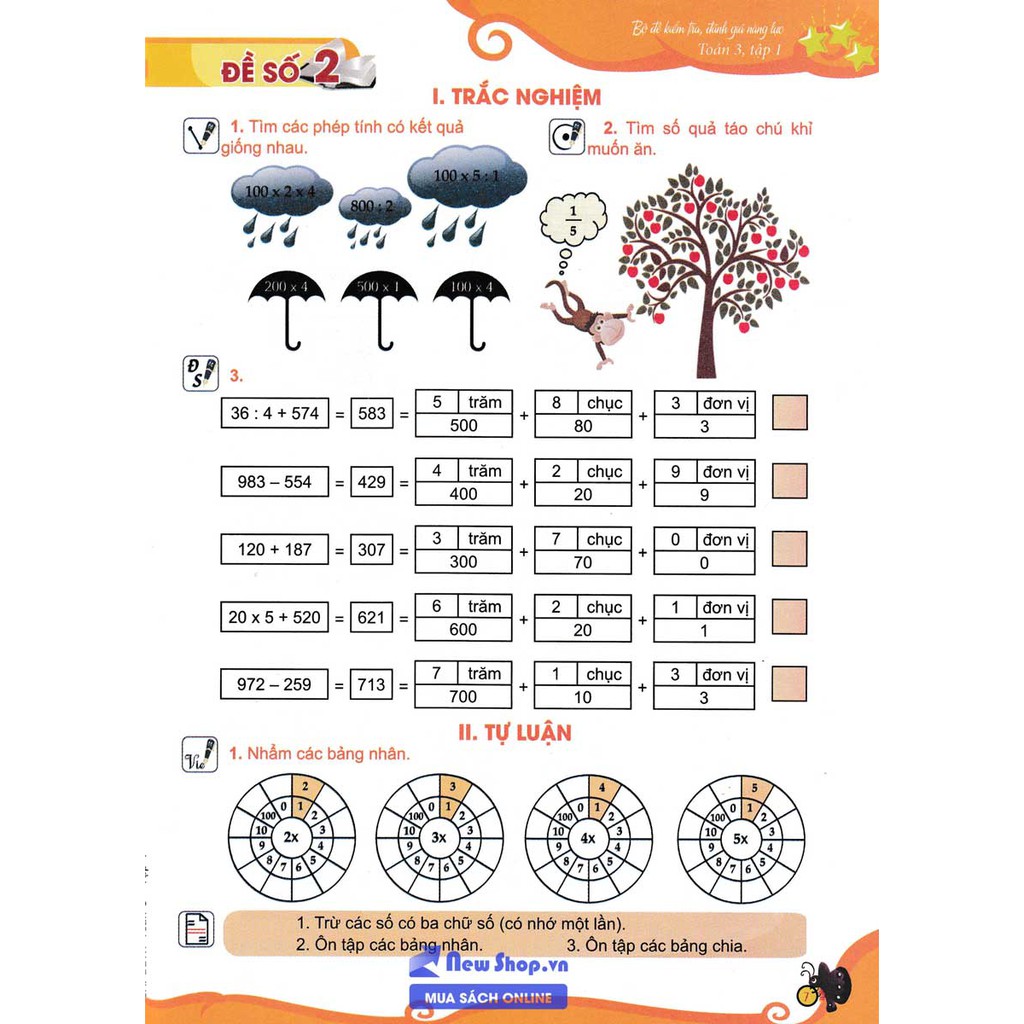 Sách - Bộ Đề Kiểm Tra, Đánh Giá Năng Lực Toán 3 Tập 1