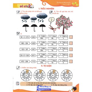 Bộ Đề Kiểm Tra Toán - Lớp 3 (Tập 1-2)