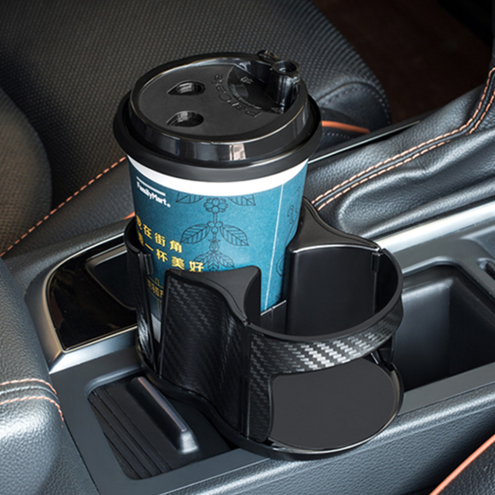 IN STOCK Car Center Console Dual Cup Holder Expander for Drinks 2 In 1 Multifunctional 2 Cup Mount Extender