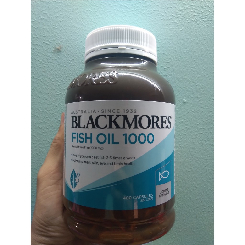 Viên dầu cá CÓ mùi Blackmores Fish Oil 1000, 400 viên