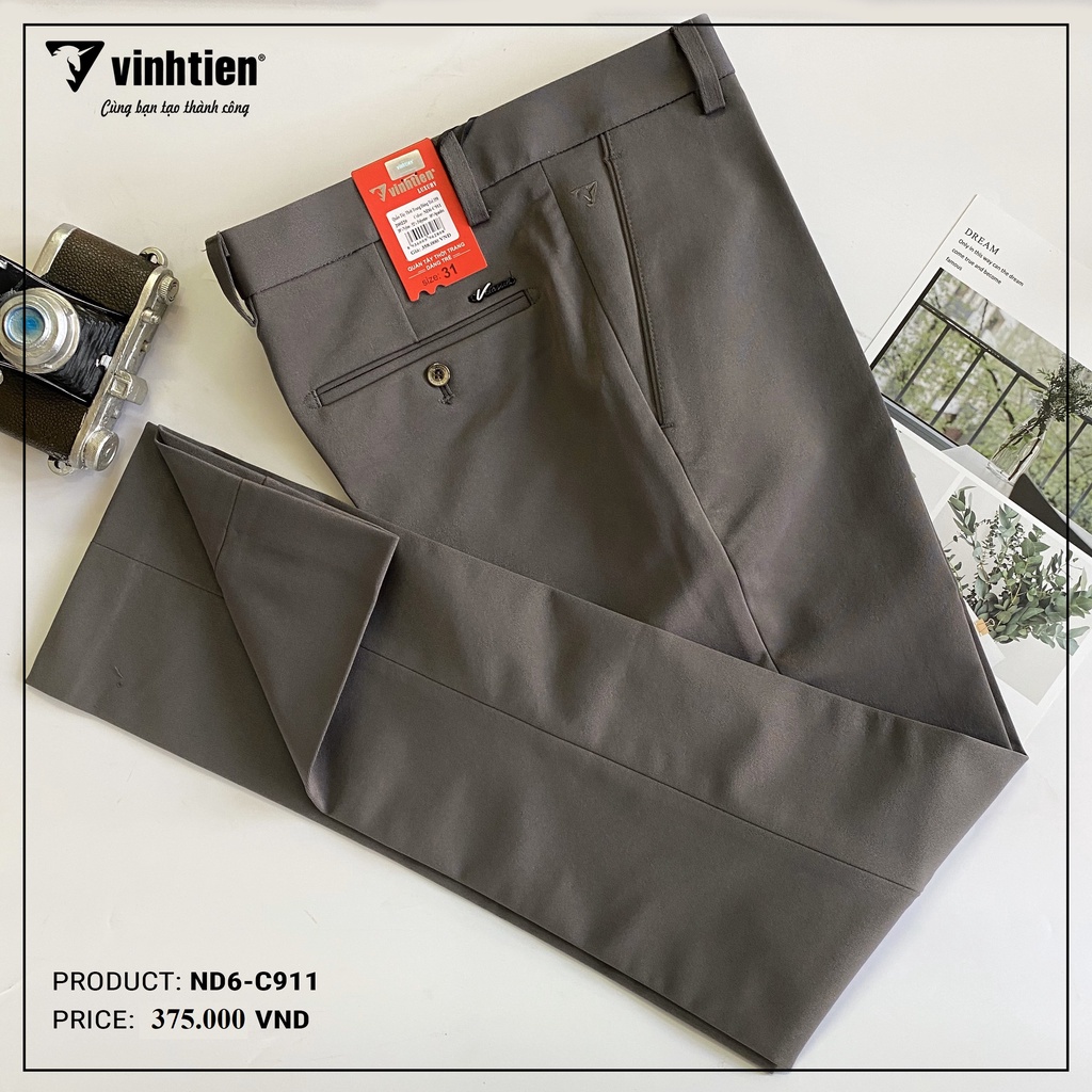 Quần Tây Nam (Nhiều Màu) Công Sở Slimfit Dáng Trẻ Vĩnh Tiến 375
