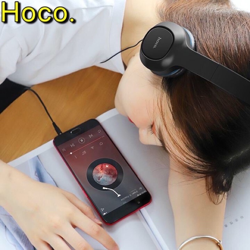 ✔FREESHIP✔Tai Nghe Chụp Tai Có Dây HOCO W24,tặng kèm tai nghe nhét tai,Có Micro Cho Máy Tính,PC Điện thoại, Laptop và Xb