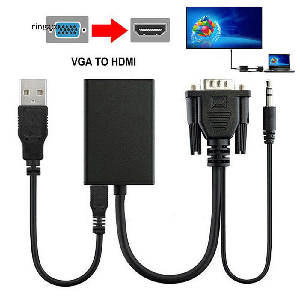 Cáp Chuyển Đổi Vga Sang 1080p Hd Hdmi + Tv Av