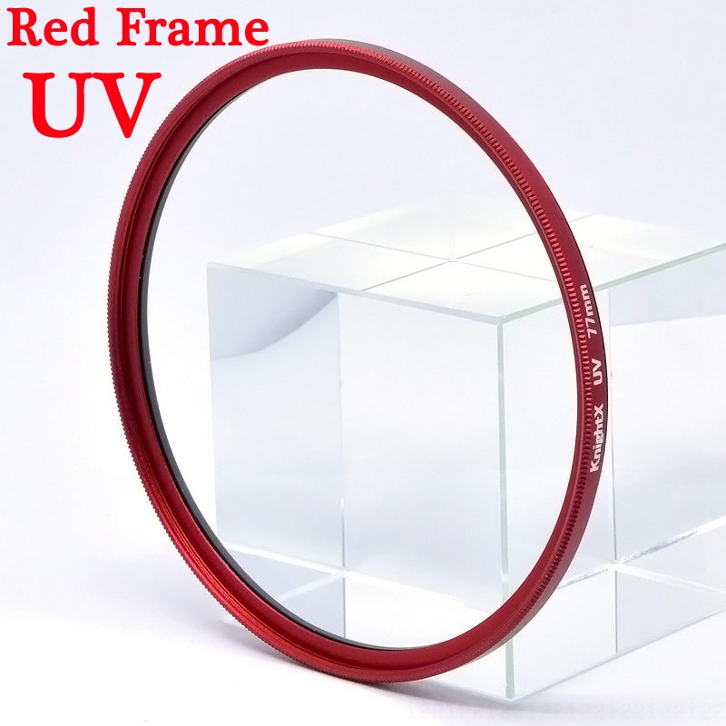 Kính lọc UV khung đỏ thích hợp cho Camera d7000 d5600 d3200 d3400 49mm 52mm 55mm 58mm 62mm 67mm 72mm 77mm