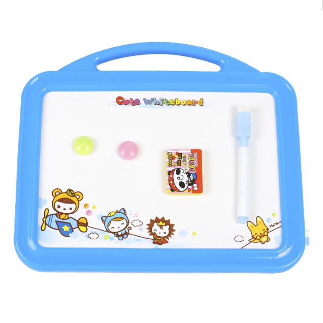 Bảng viết bút dạ 2 mặt kèm bút dạ và lau bảng nhiều màu cho bé
