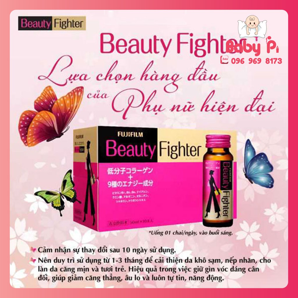 [CHÍNH HÃNG] Collagen dạng nước giữ dáng đẹp da Fujifilm Beauty Fighter (10 lọ x 50ml)