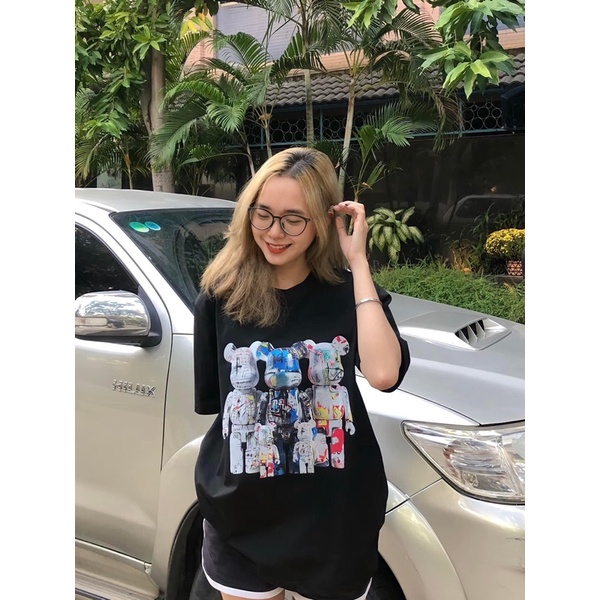[RẺ VÔ ĐỊCH] Áo phông unisex RICH 3 BEAR basic form rộng tay lỡ dành cho nam nữ