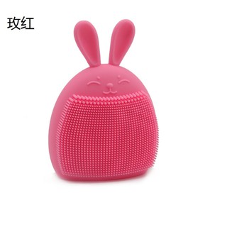 (Hàng Mới Về) Dụng Cụ Rửa Mặt Silicone Hình Tai Thỏ