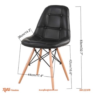 Ghế da cúc eames chân gỗ ( chỉ bán hàng loại 1 )