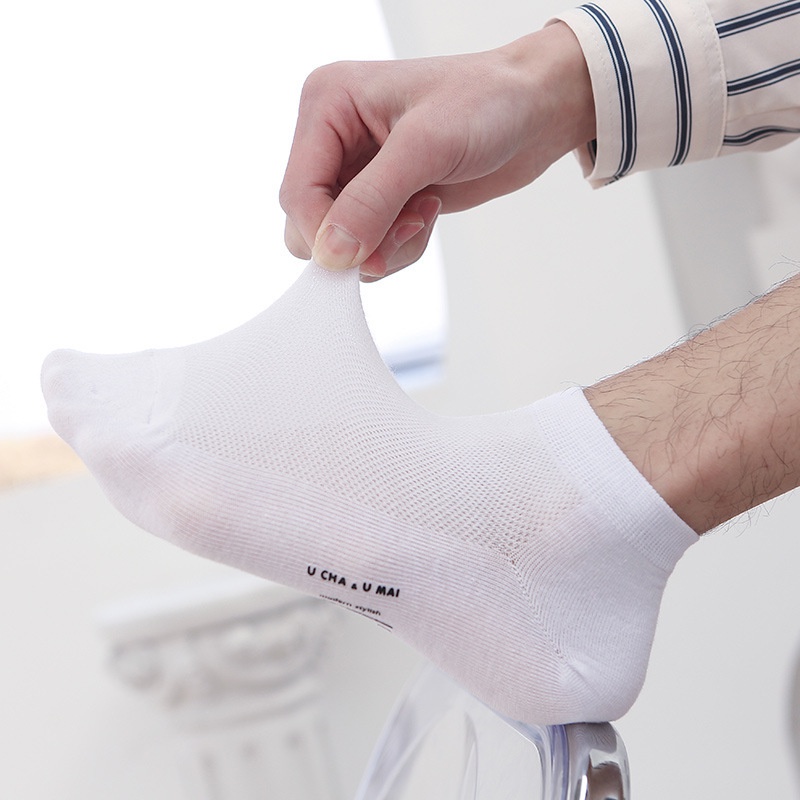 Vớ tất nam cổ ngắn trơn ucha umai màu basic ngay mắt cá