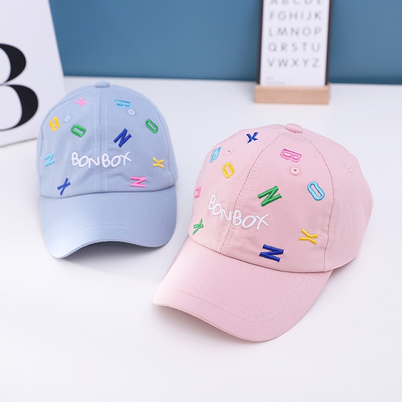 Mũ Lưỡi Trai Chống Nắng Thêu Họa Tiết Hoạt Hình Dễ Thương Thời Trang Xuân Hè Cho Bé 1-3 Tuổi