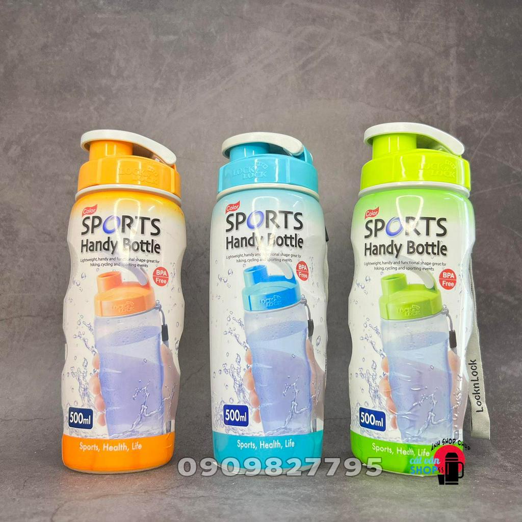 Bình nước thể thao nhựa  trong suốt Tritan Lock&Lock Handy Bottle 500ml ABF721 HPP727 và 700ml ABF722