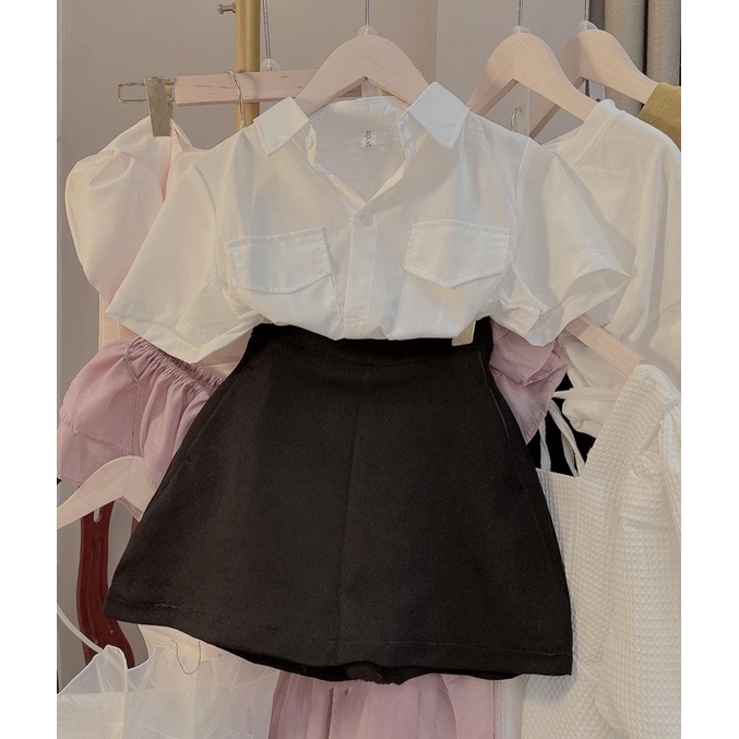 Set bộ sơmi chân váy A