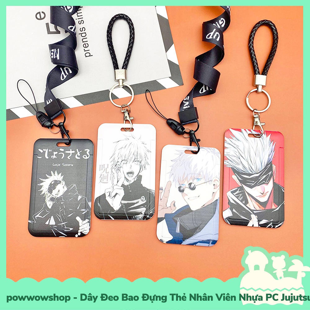 Dây Đeo Thẻ Bao Thẻ Nhân Viên Nhựa PC Anime Manga Jujutsu Kaisen