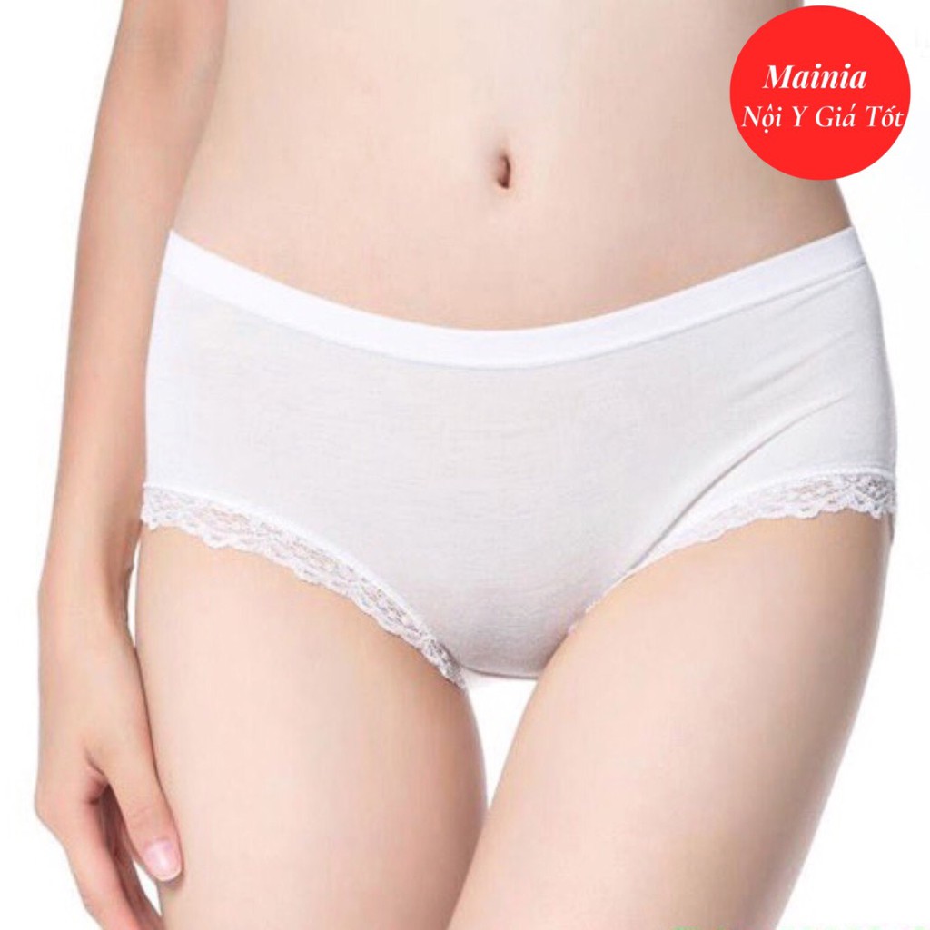 [Rẻ Nhất Shopee] Quần Lót Nữ Cotton Viền Ren Size L XL Cho Nữ Quần Chíp Co Giãn Xuất Khẩu Rẻ Đẹp Mainia Sho | BigBuy360 - bigbuy360.vn