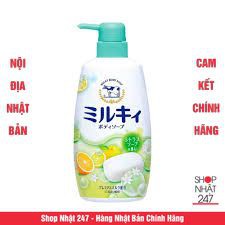 Sữa tắm Cow Milky Body Soap 550ml Nhật Bản