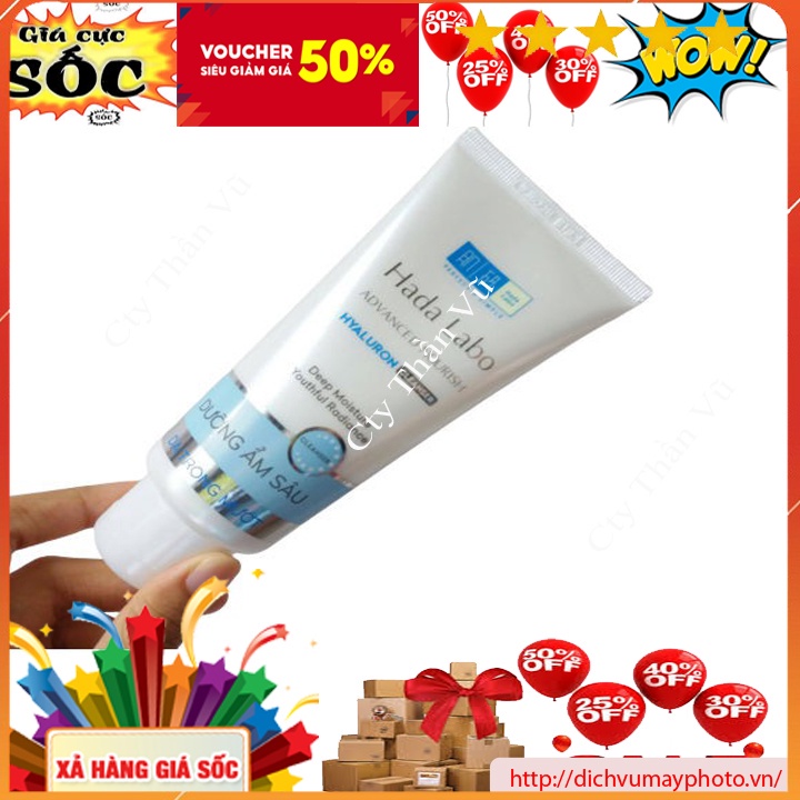 Sữa rửa mặt dưỡng ẩm trắng da ngừa lão hóa dịu nhẹ HADA LABO 80gram  an toàn kholinhkien