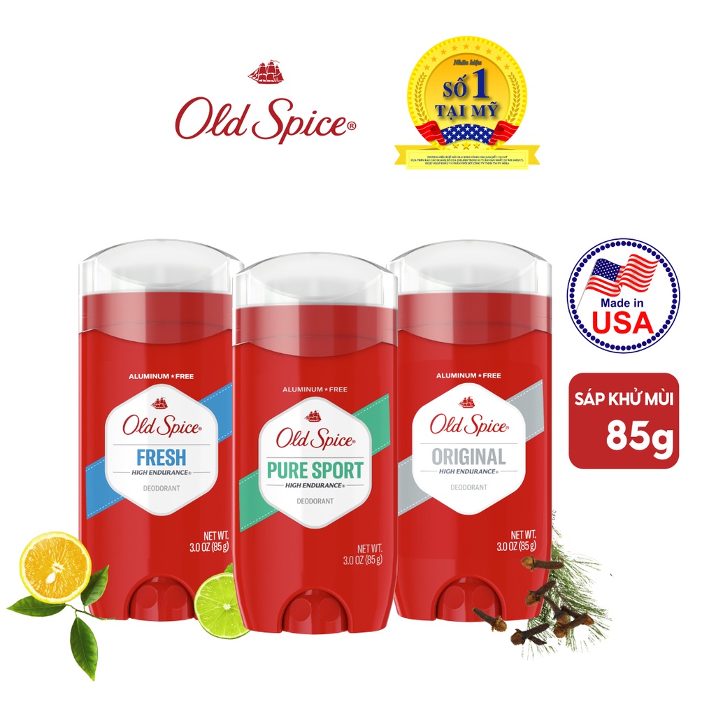 [HB Gift] Sáp Khử Mùi Old Spice nhiều mùi hương 85g (giao màu ngẫu nhiên)