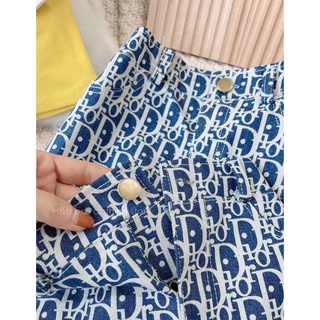 Set vịt cv jean in tràn bé gái