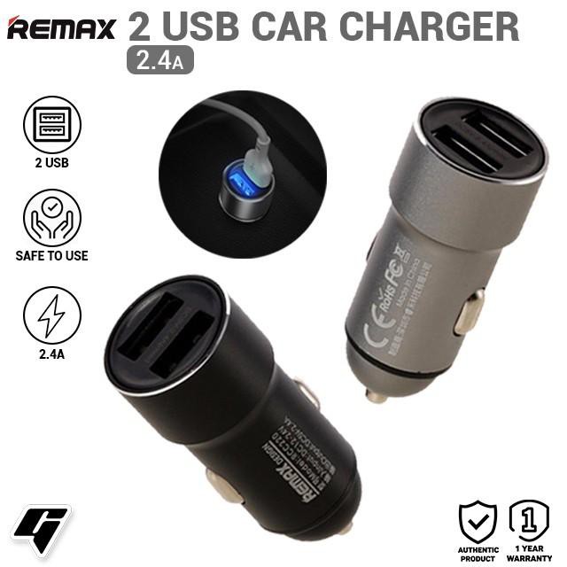 CHÍNH HÃNG Cốc Củ Sạc Nhanh ô tô xe hơi 2 hai cổng USB vỏ nhôm RCC220 Remax 2.4a rcc-220 rcc 220