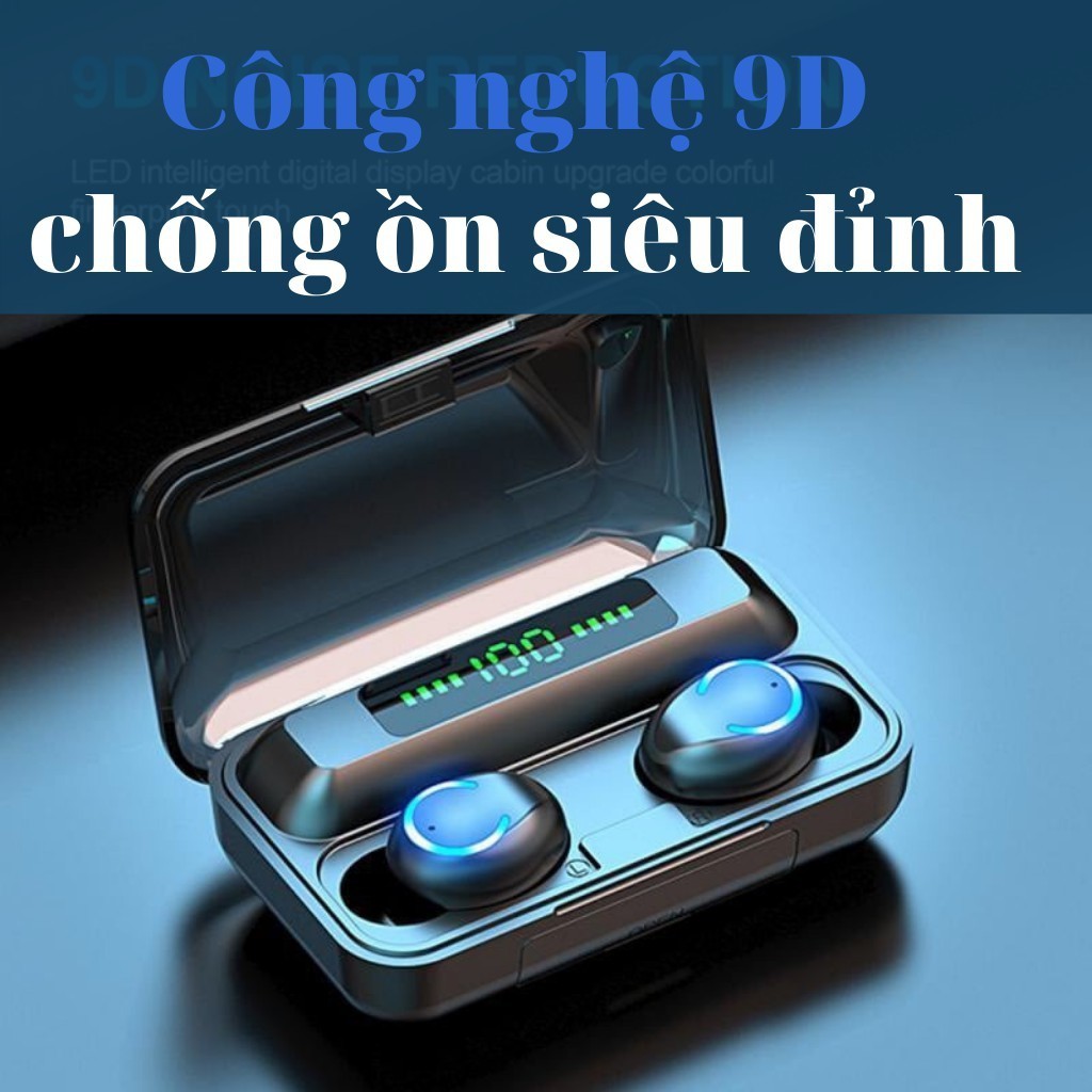 Tai Nghe Bluetooth Amoi F9 Pro Bản Quốc Tế Cao Cấp, Cảm Biến Vân Tay, Sạc Dự Phòng - Amoi F9 Pro Max