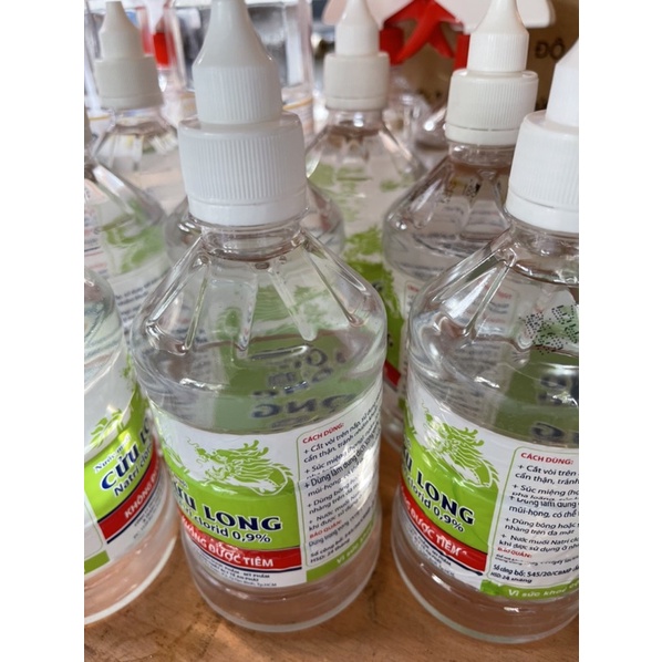 nước muối sinh lý 0,9% chai 1000 mL, hiệu cứu Long
