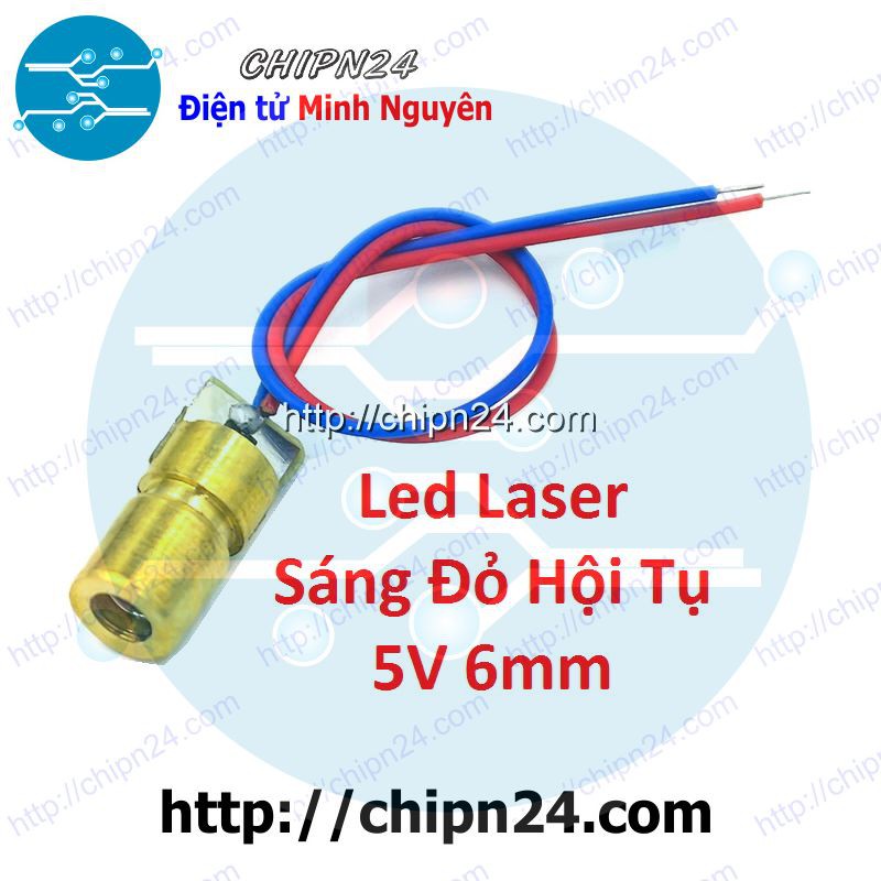 [1 CÁI] Đầu phát Laser Mini 5V 6mm (Sáng Đỏ Hội Tụ) (Laze)