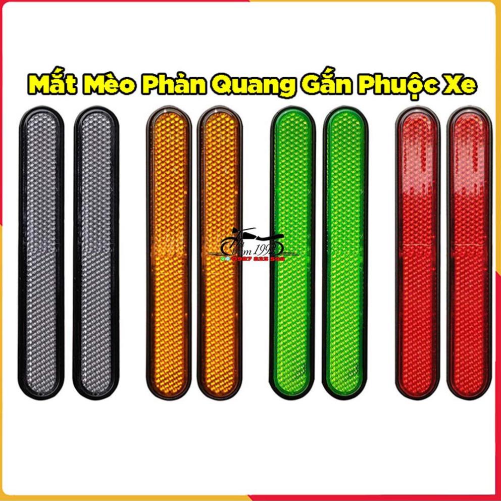 💥 Mắt Mèo Phản Quang Dài Dán Phuộc Xe Máy ( Giá 1 Cặp ) 💥