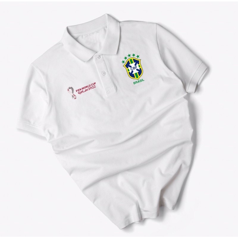 Áo Polo đội tuyển bóng đá Brazil, polo Nam - W01