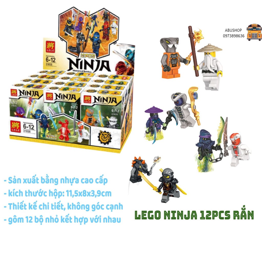 Lego NINJA rắn 2in1 -  Đồ chơi trẻ em lắp ráp, Lego cao cấp sưu tập bộ 2in1 nhân vật ninja hottrend A68