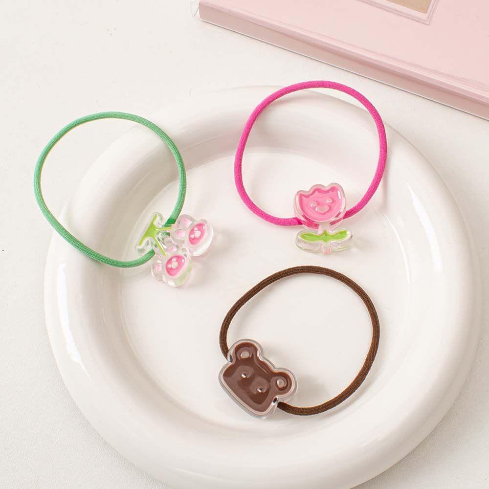 Dây Buộc Tóc Cao Su Co Giãn Hình Hoa Tulip Cherry Dễ Thương Kiểu Hàn Quốc VANES1