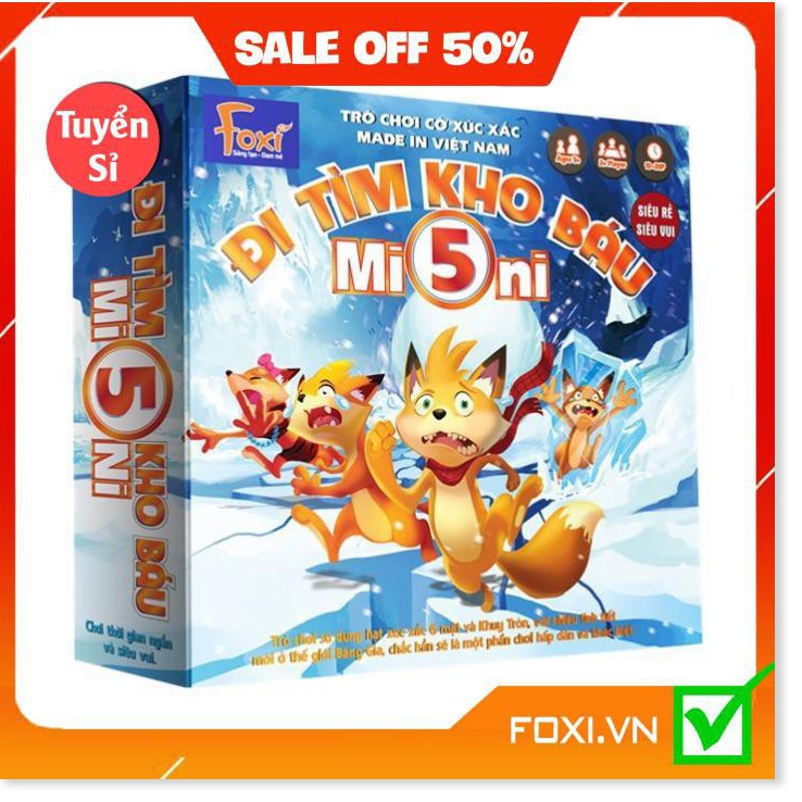 Board game-Đi tìm kho báu mini 5 Foxi-trò chơi chiến thuật-hài hước-siêu lầy-bổ ích và lý thú