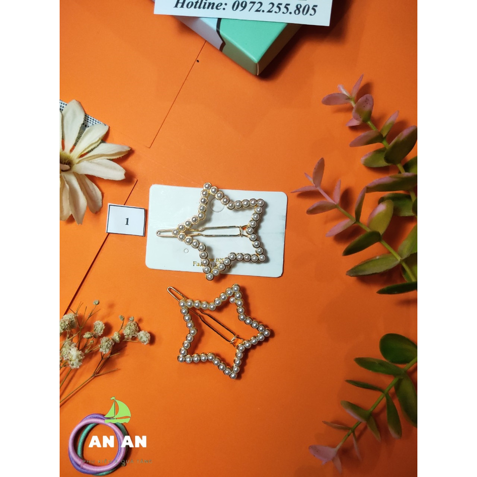 [SẴN KHO] Kẹp tóc phong cách Hàn Quốc, chất liệu hợp kim đính đá sang trọng nên có trong sét phụ kện tóc nữ TO11-SET7