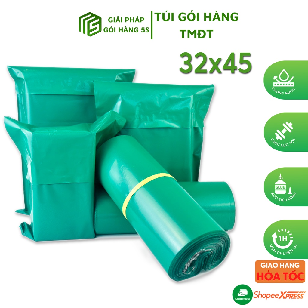 Túi Gói Hàng, Túi Đóng Hàng Niêm Phong Dán Miệng 5S Kích Thước 32x45cm