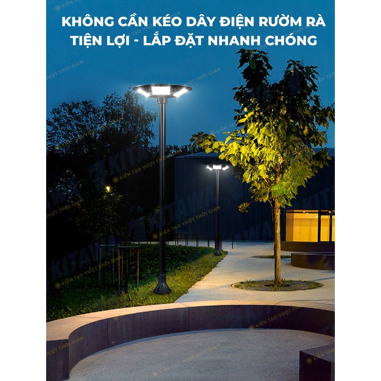 Đèn năng lượng mặt trời KITAWA hình đĩa bay UF1500 10 Khoang 500W; Bảo Hành 1 Năm, Chống nước IP65
