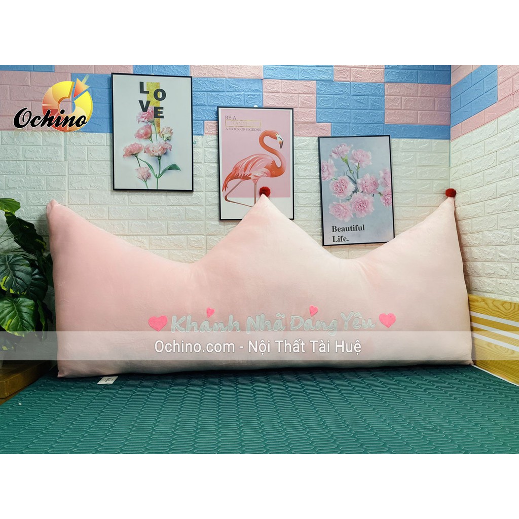 Gối Tựa Đầu Giường Vương Miện Mẫu Mới size 1m6-75 hàng Handmade Cao Cấp Loại 1