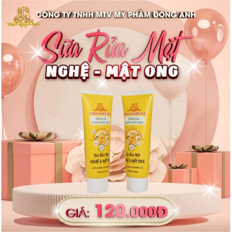 Sữa Rửa Mặt Nghệ Collagen X3 Đông Anh chính hãng